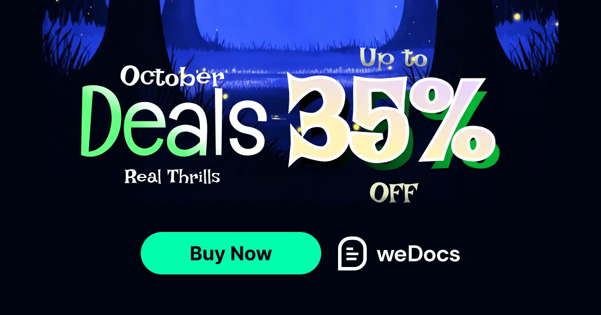 weDocs Halloween Deal 2026