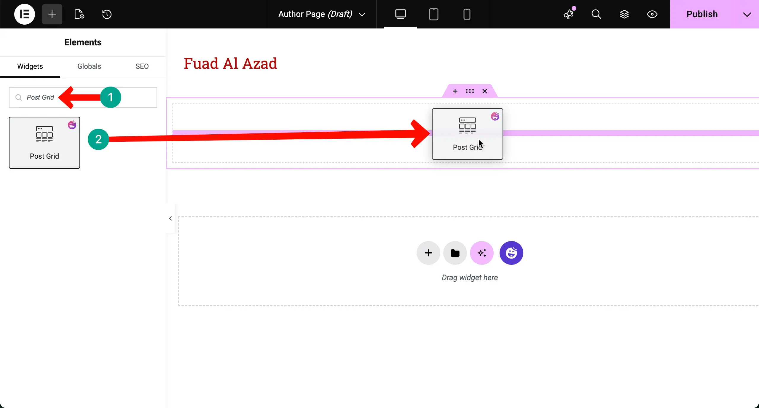 Add Post Grid to the Canvas