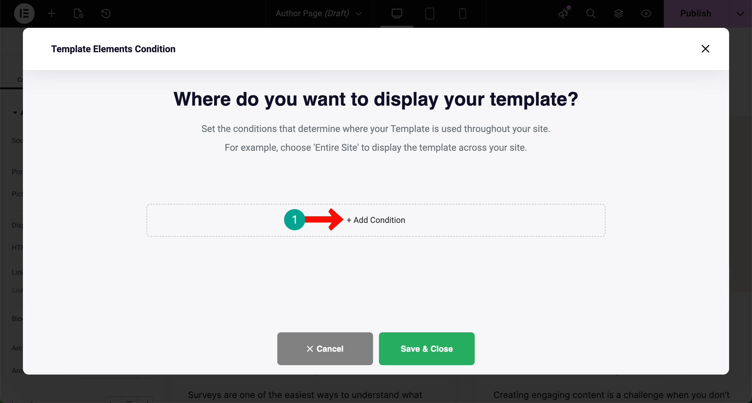 Add condition to the Author Archive Page