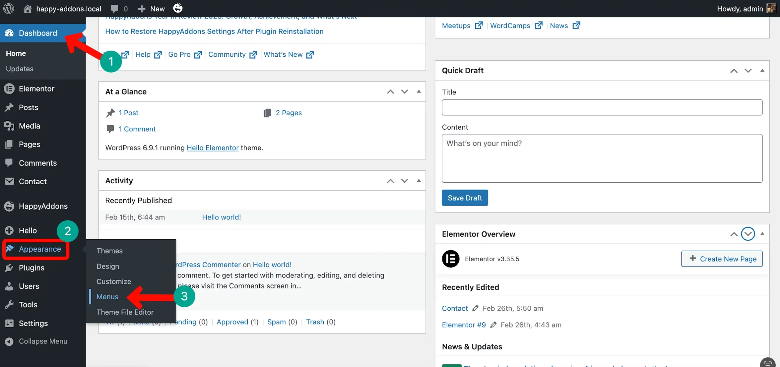 How to Create a Contact Page with Elementor (Step-by-Step Guide) 20 Menu setting