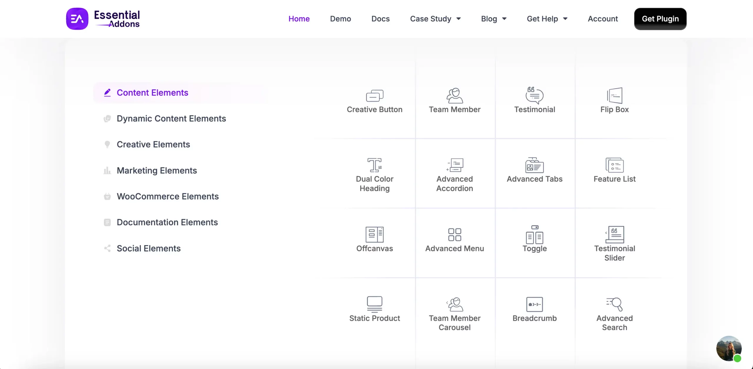 Essential Addons features 