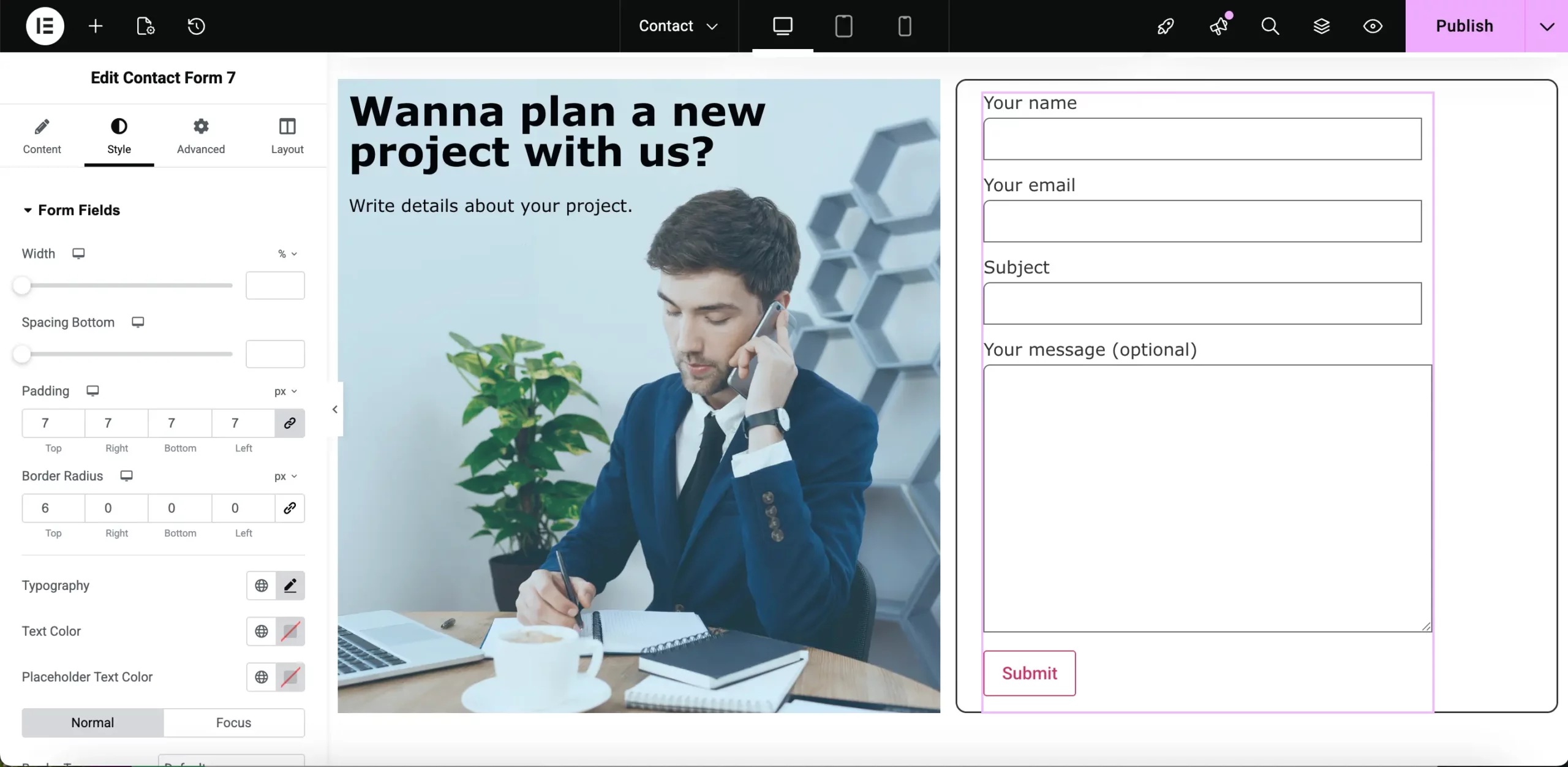How to Create a Contact Page with Elementor (Step-by-Step Guide) 17 setting up form fields