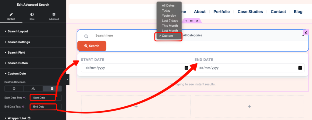 Advanced Search 16 a16