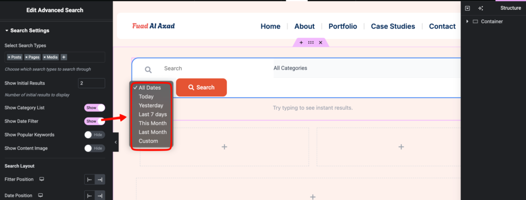 Advanced Search 8 a8