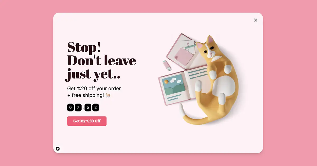Cart Abandonment Popup inspiration