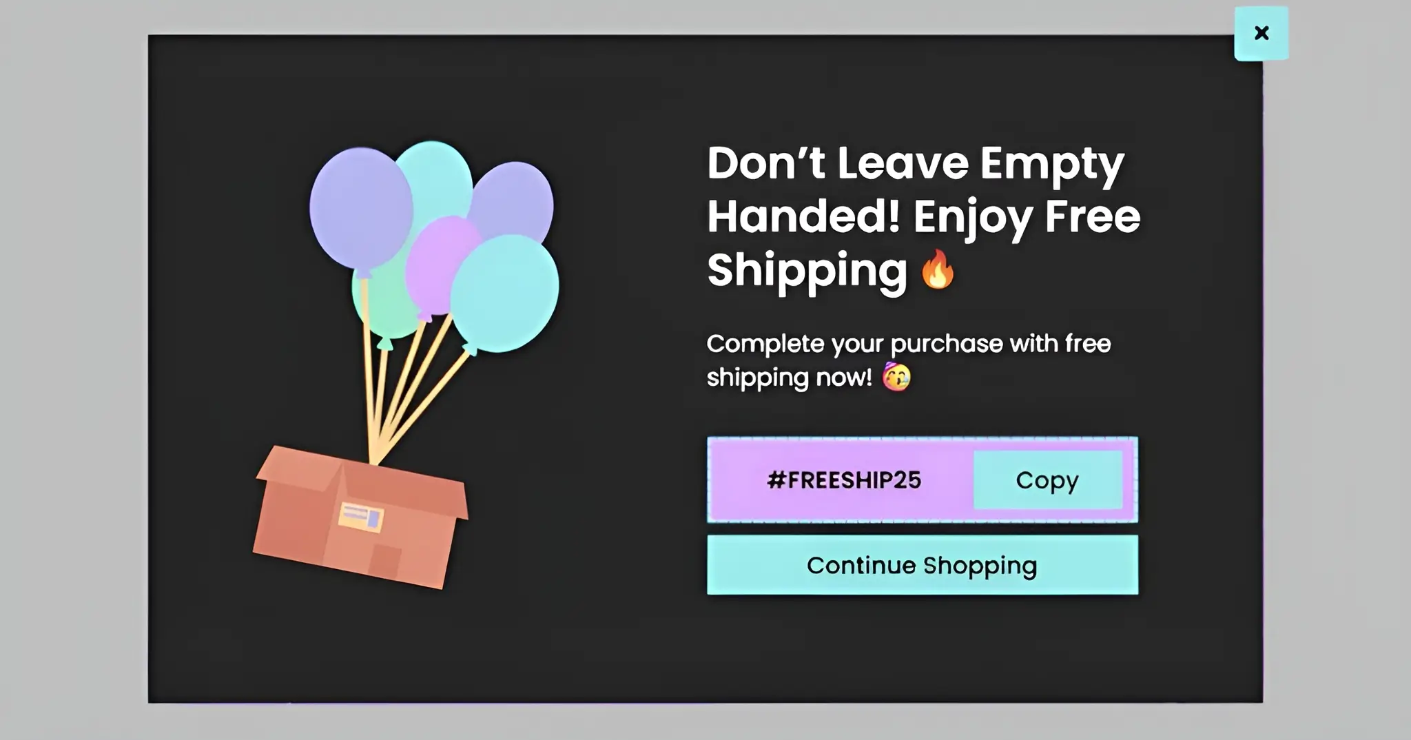 Free Shipping Threshold Popup