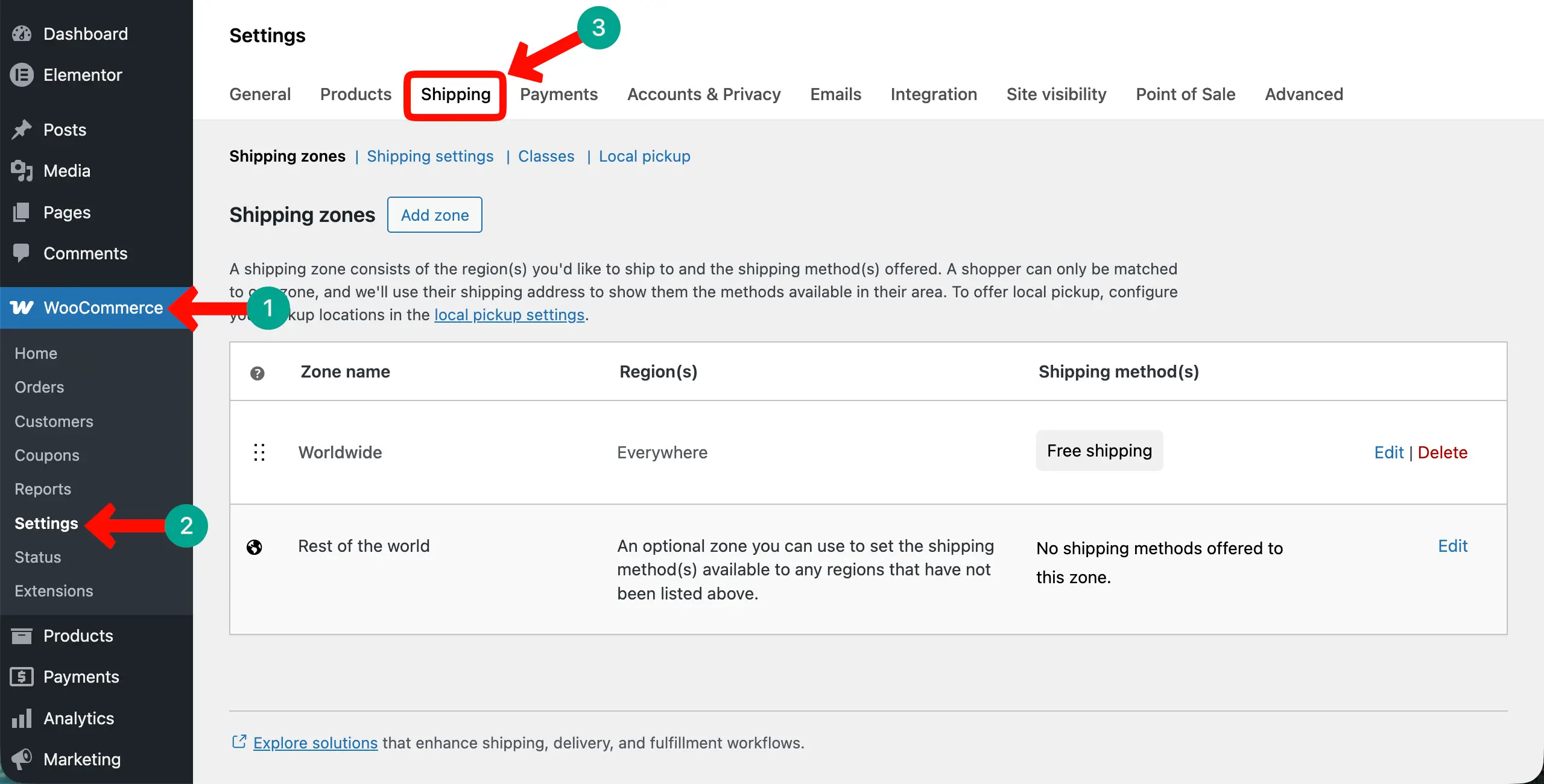 Set Up Shipping Options