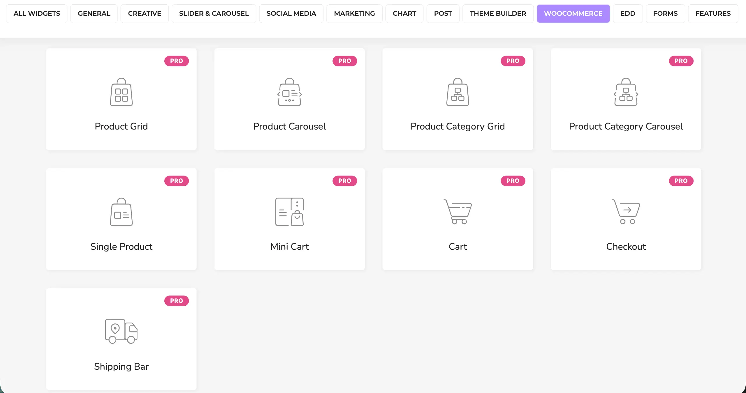 WooCommerce widgets of HappyAddons