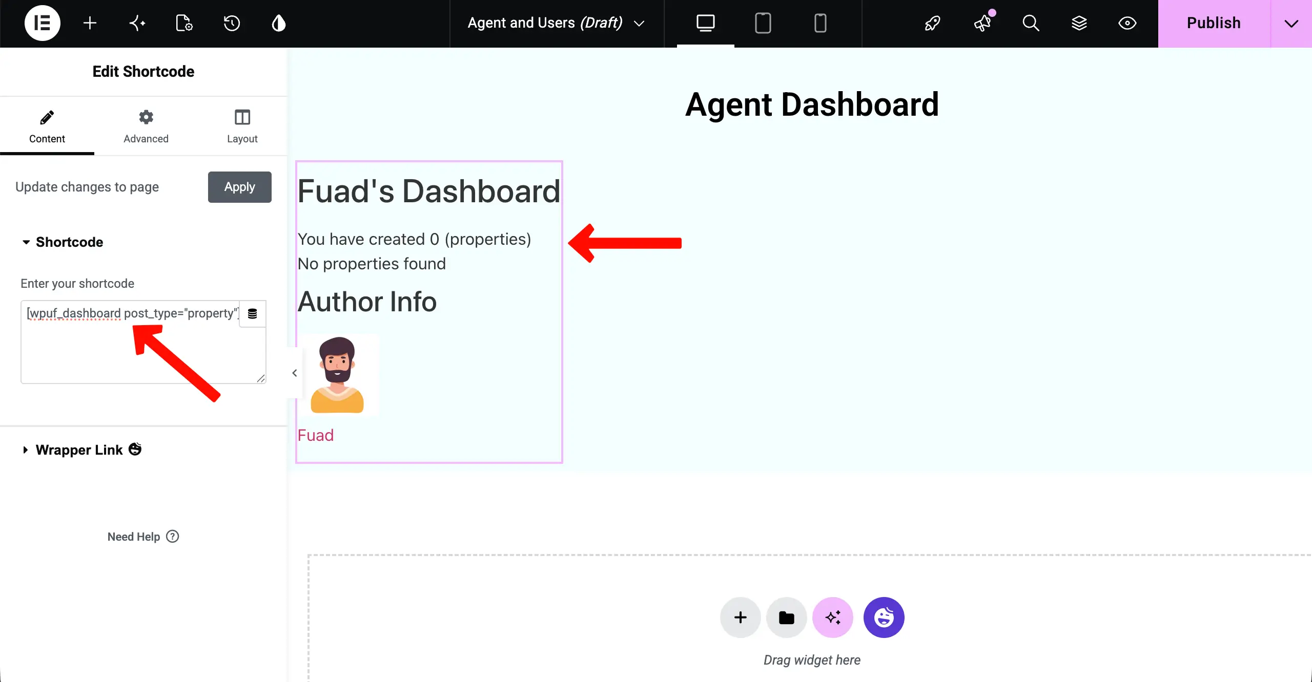 Create the Agent Frontend Dashboard