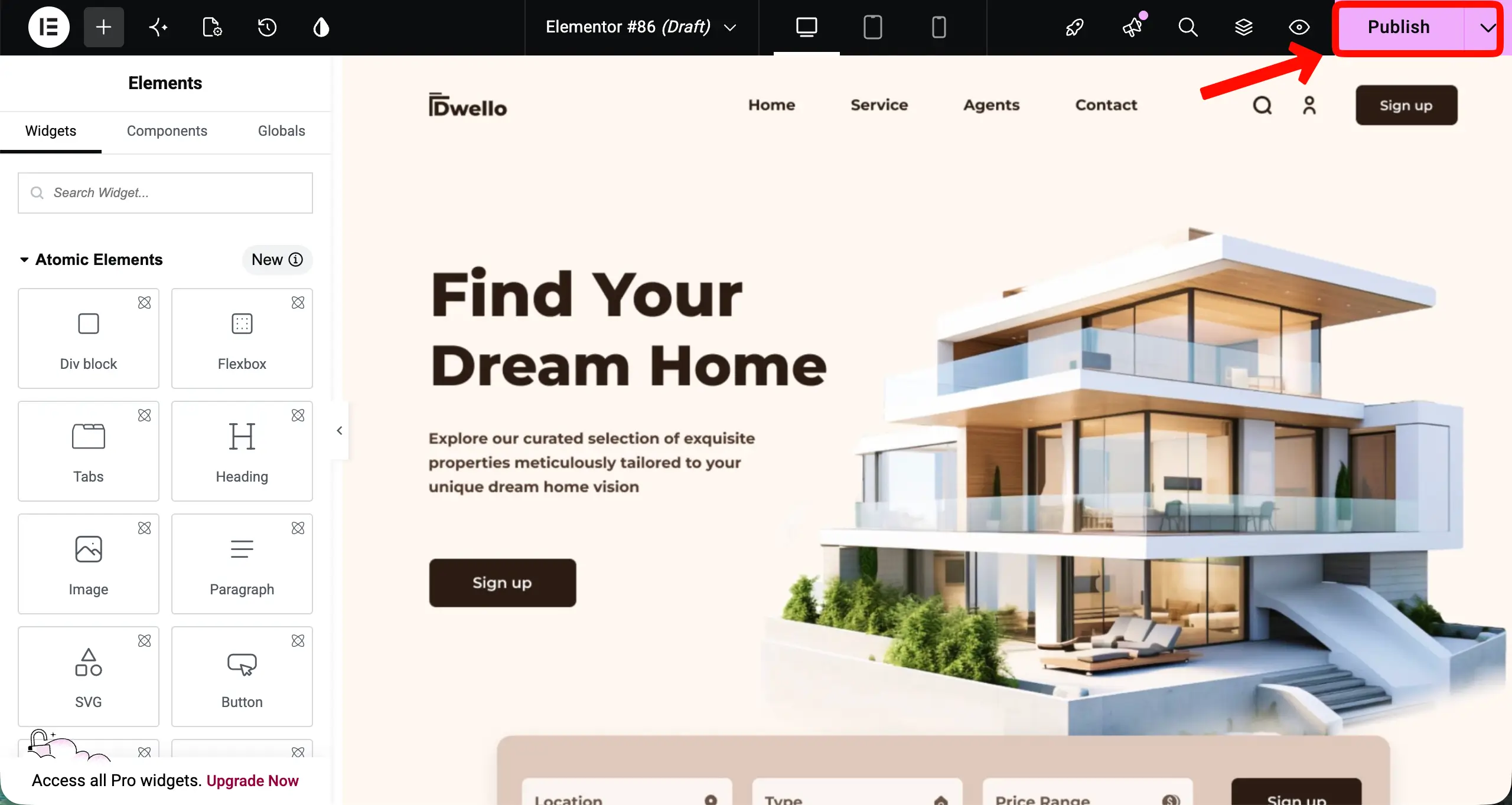 Publish the Real Estate Website