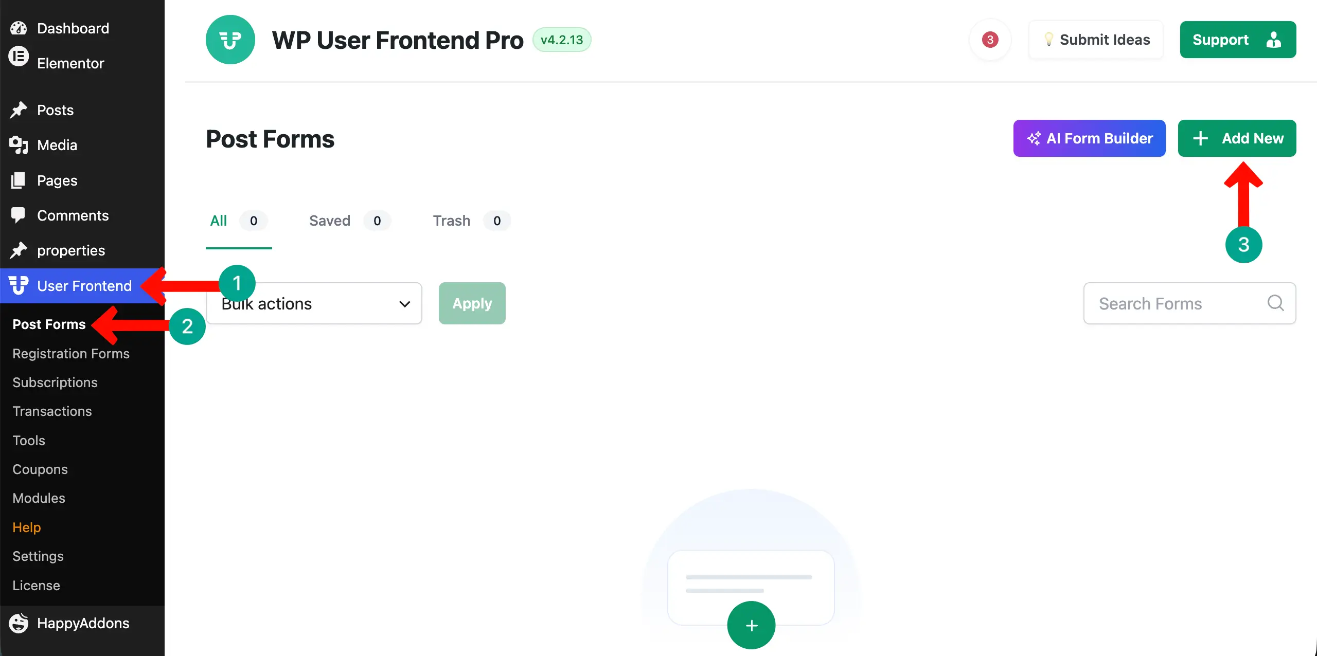 Build the Property Submission Form in WPUF