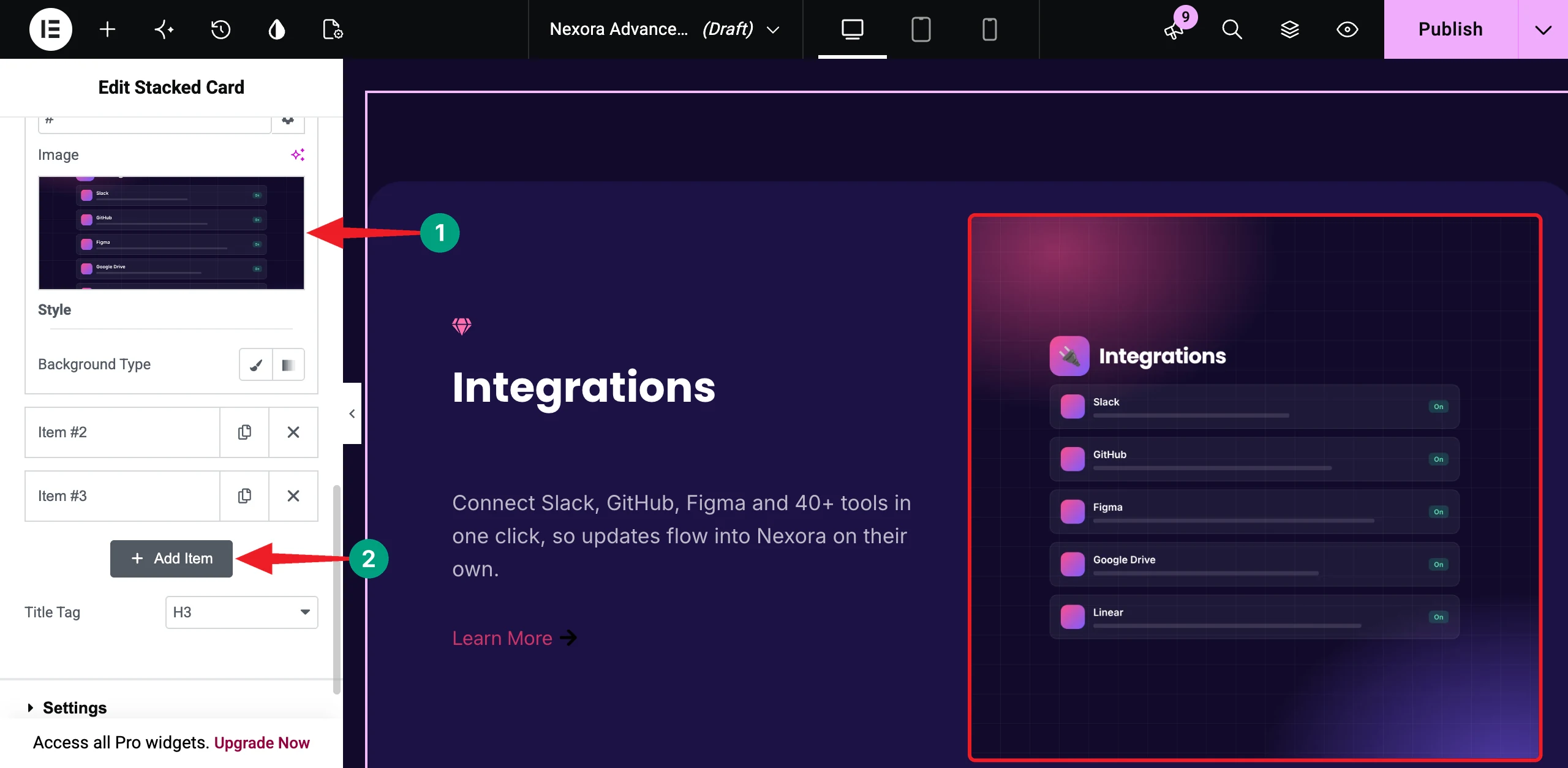 How to Build Advanced Elementor Layouts Without Custom CSS 21 Add an image to each card and add more cards