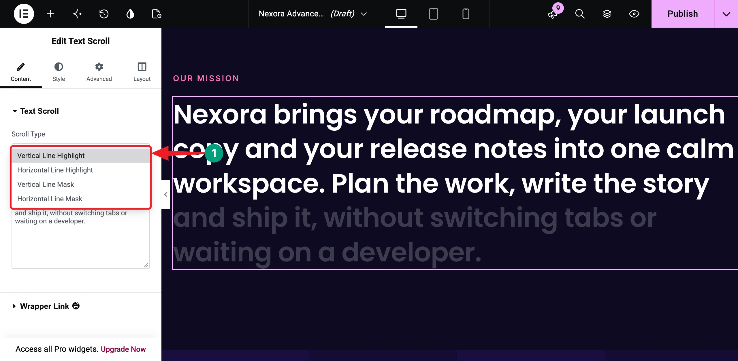 How to Build Advanced Elementor Layouts Without Custom CSS 12 Choose one of the four scroll types