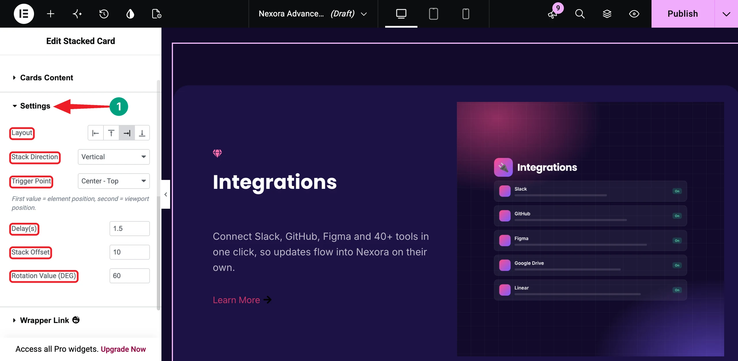 How to Build Advanced Elementor Layouts Without Custom CSS 22 Configure the stacking settings