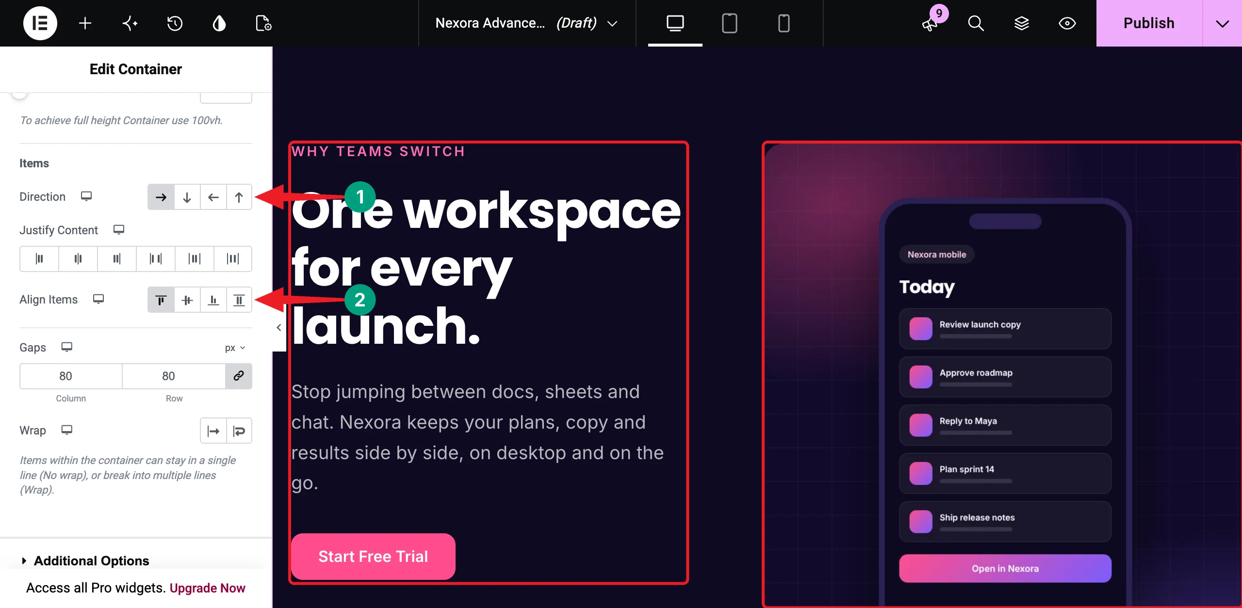 How to Build Advanced Elementor Layouts Without Custom CSS 16 Pin a Column in a Split-Screen Layout with Sticky Pin Element