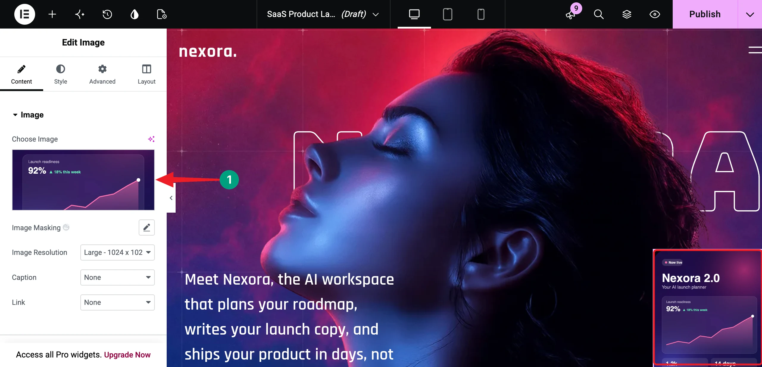 How to Build a Modern Animated Hero Section with Elementor GSAP 12 Replace the card image with your product image