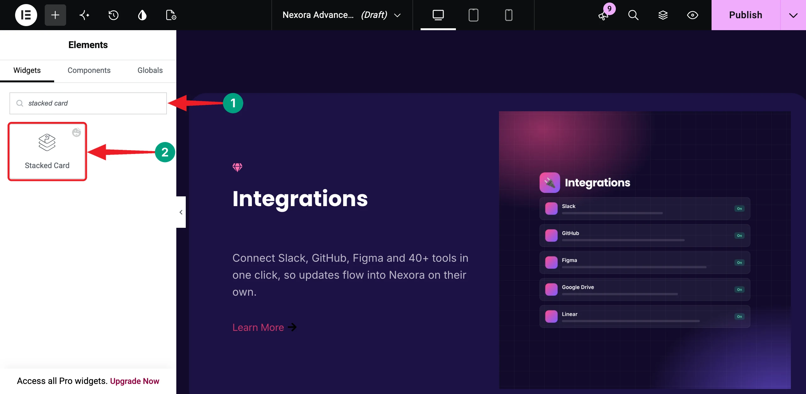 How to Build Advanced Elementor Layouts Without Custom CSS 19 Stack Feature Cards on Scroll with the Stacked Card Widget